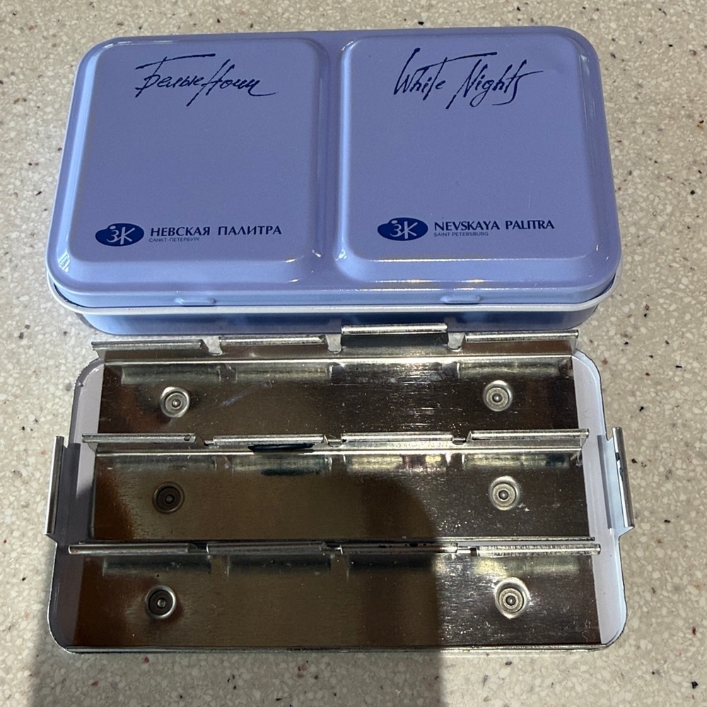 Empty White Nights Metal Watercolor Palette. Like New!